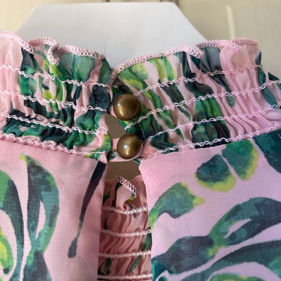 Everly sleeveless floral high neck sundress Pink - Picture 6 of 7